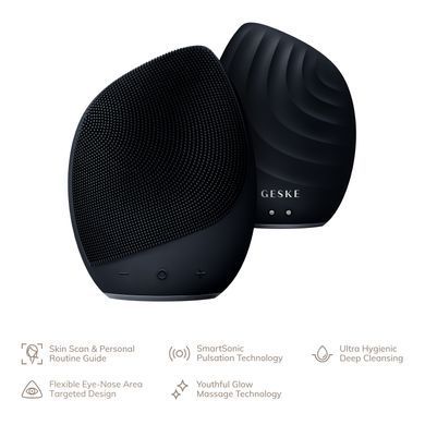 Електронна ультразвукова щітка для обличчя GESKE Sonic Facial Brush 5в1 black HB0069 фото Купити Електронна ультразвукова щітка для обличчя GESKE Sonic Facial Brush 5в1 black  GESKE 1 279 грн