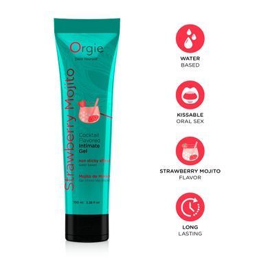 Лубрикант на водній основі Orgie Lube Tube Strawberry Mojito, 100 мл SX1519 фото Купити Лубрикант на водній основі Orgie Lube Tube Strawberry Mojito, 100 мл  Orgie (Бразилія-Португалія) 498 грн