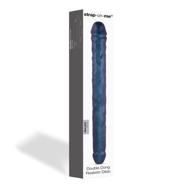 Фалоімітатор подвійний Strap-On-Me DOUBLE DONG REALISTIC DILDO - SNAKY METALLIC COLOR SX1389 фото Купити Фалоімітатор подвійний Strap-On-Me DOUBLE DONG REALISTIC DILDO - SNAKY METALLIC COLOR  Strap-On-Me (Франція) 4 222 грн