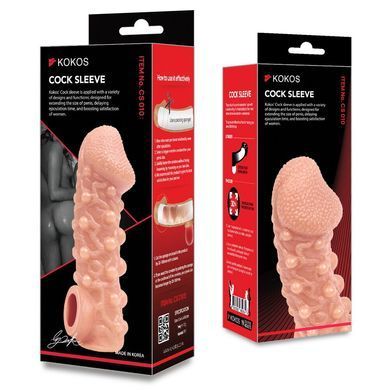 Насадка на член Kokos Cock Sleeve CS 010 M SX1469 фото Купить   Kokos (Південна Корея) 618 грн