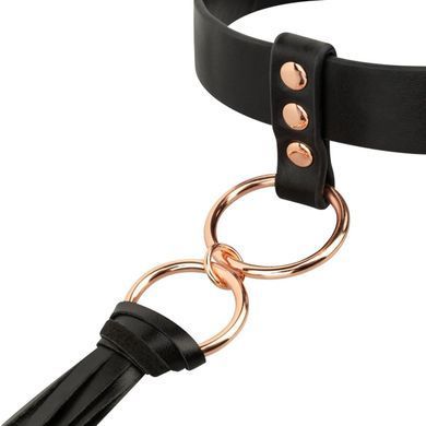 Ошейник с флоггером Rosy Gold - Collar with Flogger - Black SX1198 фото Купить   Rosy Gold (Нідерланди) 1 099 грн