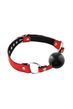 Кляп Fetish Tentation Premium Leather gag with silicone ball Red SX1100 фото Купить   Fetish Tentation (Франція) 1 108 грн