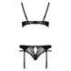 Комплект білизни Passion PAULINE SET L/XL, black, стрепи, ліф, стрінги і пояс для панчох EL15804 фото 6