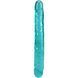 Двосторонній фалоімітатор Doc Johnson Crystal Jellies Teal &mdash; загальний вигляд