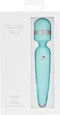 Розкішний вібромасажер PILLOW TALK - Cheeky Teal з кристалом Swarovski, плавне підвищення потужності Pillow Talk  &mdash; фото