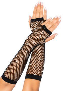 Мітенки Leg Avenue Rhinestone Fishnet Arm Warmers Black SX1732 фото Купити Мітенки Leg Avenue Rhinestone Fishnet Arm Warmers Black  Leg Avenue (США) 461 грн