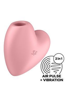 Вакуумный стимулятор-сердечко с вибрацией Satisfyer Cutie Heart Light Red SO6286 фото Купить   Satisfyer (Німеччина) 1 588 грн