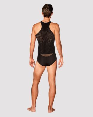 Чоловіча напівпрозора майка-борцовка з візерунком Obsessive T103 tank top S/M/L, чорна SO7311 фото Купити Чоловіча напівпрозора майка-борцовка з візерунком Obsessive T103 tank top S/M/L, чорна  Obsessive (Польща) 1 385 грн