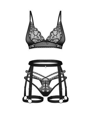 Комплект Obsessive Blomentis 3-pcs set, XS/S, м&rsquo;який ліф, стрінги зі стрепами, пояс із гартерами SX1033 фото Купити Комплект Obsessive Blomentis 3-pcs set, XS/S, м&rsquo;який ліф, стрінги зі стрепами, пояс із гартерами  Obsessive (Польща) 1 921 грн