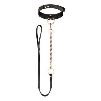 Нашийник з повідцем Rosy Gold - Collar with Leash - Black SX1199 фото Купити Нашийник з повідцем Rosy Gold - Collar with Leash - Black  Rosy Gold (Нідерланди) 1 293 грн