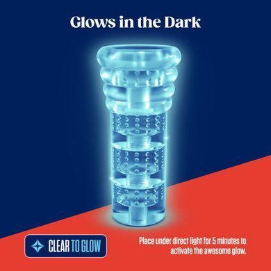 Мастурбатор Blush Rize &ndash; Luz Glow in the Dark Masturbator &ndash; Clear, всасывание, светится в темноте SO8833 фото Купить   Blush  868 грн