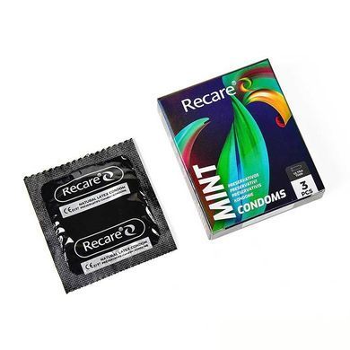 Презервативи Holographic Recare Ultra Thin Mint Condoms 3шт, ультратонкі, аромат: м'ята SX3331 фото Купити Презервативи Holographic Recare Ultra Thin Mint Condoms 3шт, ультратонкі, аромат: м'ята  Recare (Китай) 39 грн