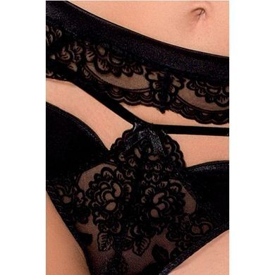 Комплект белья Passion Exclusive TONYA SET L/XL, black, трусики, лиф, пояс для чулок PS24110 фото Купить   Passion  2 277 грн