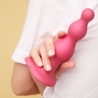 Насадка для страпона Strap-On-Me Dildo Plug Beads Framboise Metallic S SO8983 фото Купити Насадка для страпона Strap-On-Me Dildo Plug Beads Framboise Metallic S  Strap-On-Me (Франція) 1 690 грн