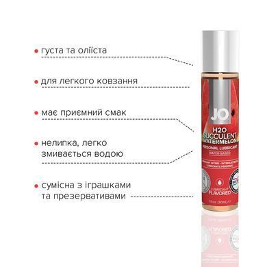 Смазка на водной основе JO H2O &mdash; Watermelon (30 мл) без сахара, растительный глицерин SO1470 фото Купить   JO (США) 359 грн