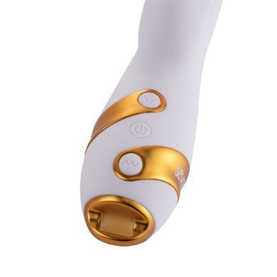 Вибратор-кролик с пульсацией и флоггером LOCKINK SEVANDA Whip Vibrating Massage Wand, бело-золотой SX0904 фото Купить   LOCKINK (Китай) 2 928 грн