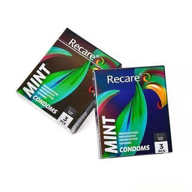 Презервативи Holographic Recare Ultra Thin Mint Condoms 3шт, ультратонкі, аромат: м'ята SX3331 фото Купити Презервативи Holographic Recare Ultra Thin Mint Condoms 3шт, ультратонкі, аромат: м'ята  Recare (Китай) 39 грн