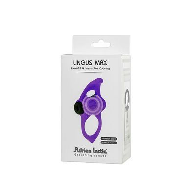 Ерекційне віброкільце Adrien Lastic Lingus MAX Violet з язичком для стимуляції клітора AD30723 фото Купити Ерекційне віброкільце Adrien Lastic Lingus MAX Violet з язичком для стимуляції клітора  Adrien Lastic 526 грн