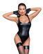 Боди с мокрым эффектом Noir Handmade F244 Powerwetlook body with high cut bottom hem, L SX0163 фото 1