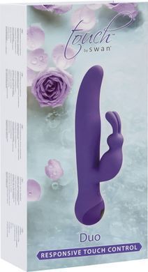 Вібратор-кролик з сенсорним управлінням і ротацією Touch by SWAN - Duo Purple, глибока вібрація SO2729 фото Купити Вібратор-кролик з сенсорним управлінням і ротацією Touch by SWAN - Duo Purple, глибока вібрація  Swan (Канада) 5 839 грн