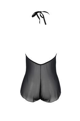 Боди Passion LEAFA BODY black, L/XL, на завязках, мягкая чашка, низ в виде шортиков SX0500 фото Купить   Passion (Польща) 1 847 грн