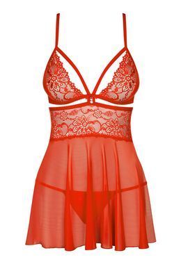 Бебі-дол Obsessive 838-BAB-3 babydoll & thong red S/M SX1119 фото Купити Бебі-дол Obsessive 838-BAB-3 babydoll & thong red S/M  Obsessive (Польща) 1 967 грн