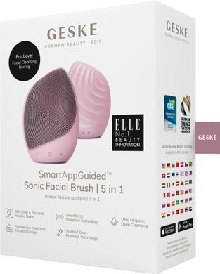 Електронна ультразвукова щітка для обличчя GESKE Sonic Facial Brush 5в1 pink HB0071 фото Купити Електронна ультразвукова щітка для обличчя GESKE Sonic Facial Brush 5в1 pink  GESKE 1 279 грн