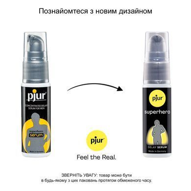 Сироватка-пролонгатор pjur Superhero Delay Serum 20 мл, створює ефект плівки, без оніміння PJ12090 фото Купити Сироватка-пролонгатор pjur Superhero Delay Serum 20 мл, створює ефект плівки, без оніміння  Pjur (Люксембург) 988 грн