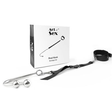 Анальний гак 3 із нашийником з натуральної шкіри Art of Sex - Anal hook, Чорний SO7738 фото Купити Анальний гак 3 із нашийником з натуральної шкіри Art of Sex - Anal hook, Чорний  Art of Sex  2 244 грн