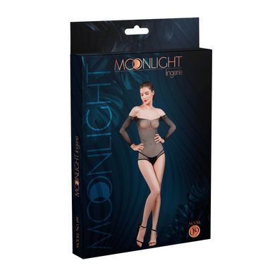 Сітчасте боді зі стразами Moonlight Model 09 XS-L Black, відкриті плечі SO6342 фото Купити Сітчасте боді зі стразами Moonlight Model 09 XS-L Black, відкриті плечі  Moonlight (Іспанія) 664 грн