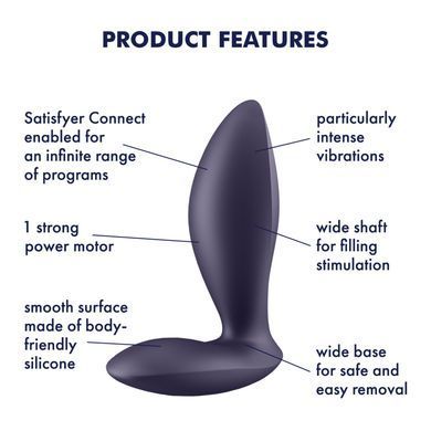 Анальна смарт-пробка з вібрацією Satisfyer Power Plug, дуже потужна SO8678 фото Купити Анальна смарт-пробка з вібрацією Satisfyer Power Plug, дуже потужна  Satisfyer (Німеччина) 2 217 грн