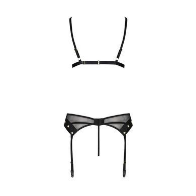 Комплект білизни Passion NESSY SET L/XL black, бюстгальтер, пояс для панчіх, стрінги SO8457 фото Купити Комплект білизни Passion NESSY SET L/XL black, бюстгальтер, пояс для панчіх, стрінги  Passion (Польща) 3 880 грн