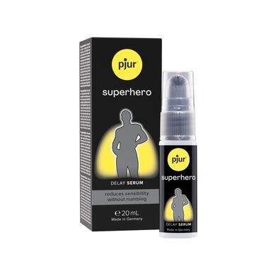 Сироватка-пролонгатор pjur Superhero Delay Serum 20 мл, створює ефект плівки, без оніміння PJ12090 фото Купити Сироватка-пролонгатор pjur Superhero Delay Serum 20 мл, створює ефект плівки, без оніміння  Pjur (Люксембург) 988 грн