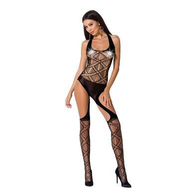 Бодістокінг Passion BS060 black, комбінезон, імітація трусиків і гольфів PBS060B фото Купити Бодістокінг Passion BS060 black, комбінезон, імітація трусиків і гольфів  Passion (Польща) 803 грн