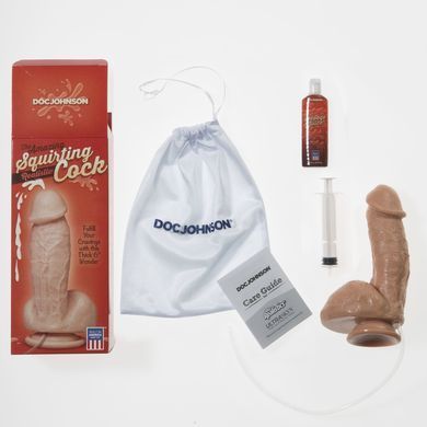 Кончающий фаллоимитатор Doc Johnson The Amazing Squirting Realistic Cock, ПВХ, диаметр 5,1см SO1973 фото Купить   Doc Johnson (США) 3 695 грн