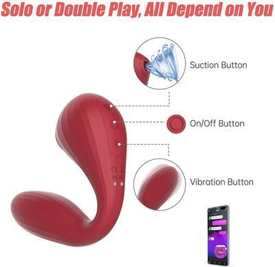 Вакуумний вагінально-кліторальний стимулятор Magic Motion Bobi Red, керування зі смартфона SO5745 фото Купити Вакуумний вагінально-кліторальний стимулятор Magic Motion Bobi Red, керування зі смартфона  Magic Motion (Китай) 1 986 грн