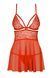 Бебі-дол Obsessive 838-BAB-3 babydoll & thong red S/M SX1119 фото 3