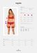Комплект Obsessive Ingridia 3-pcs set XS/S, червоний, бюстгальтер, стрінги, пояс SO9034 фото 5