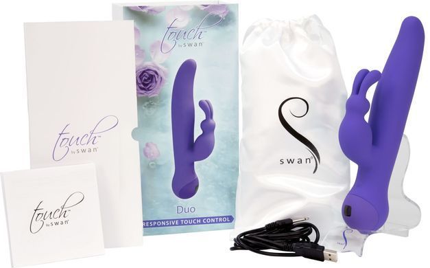 Вібратор-кролик з сенсорним управлінням і ротацією Touch by SWAN - Duo Purple, глибока вібрація SO2729 фото Купити Вібратор-кролик з сенсорним управлінням і ротацією Touch by SWAN - Duo Purple, глибока вібрація  Swan (Канада) 5 839 грн
