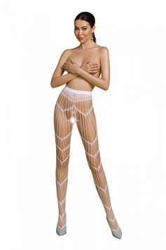 Эротические колготки-бодистокинг Passion ECO S006 white SO9707 фото Купить   Passion (Польща) 646 грн