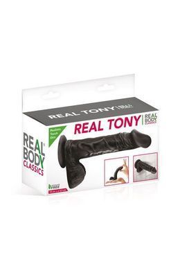 Фаллоимитатор Real Body - Real Tony Black, TPE, диаметр 3,5см SO3721 фото Купить   Real Body (Франція) 784 грн