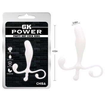 Стимулятор простати з анатомічним рельєфом, білий, Chisa GK Power Party Chisa &mdash; фото