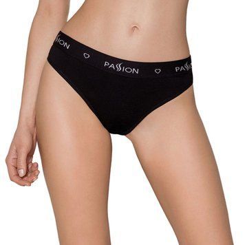 Трусики-слипы из хлопка с эластаном Passion PS004 PANTIES S, black SO4217 фото Купить   Passion (Польща) 683 грн