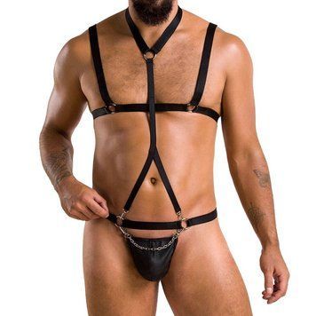 Комплект чоловічої білизни зі стреп Passion 039 SET ANDREW L/XL Black, стринги, шлейки SO7588 фото Купити Комплект чоловічої білизни зі стреп Passion 039 SET ANDREW L/XL Black, стринги, шлейки  Passion (Польща) 2 466 грн