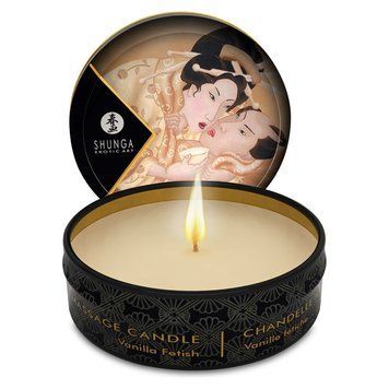Массажная свеча Shunga Mini Massage Candle - Vanilla Fetish (30 мл) с афродизиаками SO2517 фото Купить   Shunga (Канада) 369 грн