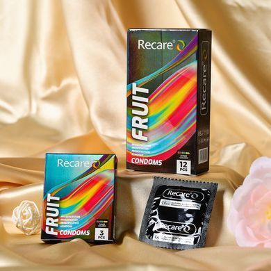 Презервативи Holographic Recare Fruit Flavour Condoms 3 шт, аромати: м'ята, банан, полуниця SX3333 фото Купити Презервативи Holographic Recare Fruit Flavour Condoms 3 шт, аромати: м'ята, банан, полуниця  Recare (Китай) 39 грн