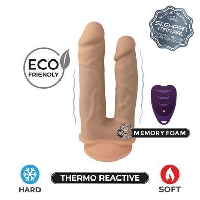 Подвійний фалоімітатор з вібрацією SilexD Double Gusto Vibro Flesh (Model 1 size 8" & 7") + LRS, діаметр 4,5 см та 3,7 см SO8209 фото Купити Подвійний фалоімітатор з вібрацією SilexD Double Gusto Vibro Flesh (Model 1 size 8" & 7") + LRS, діаметр 4,5 см та 3,7 см  SILEXD (Іспанія) 3 603 грн