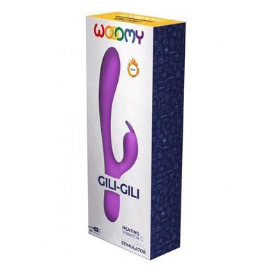 Вибратор-кролик Wooomy Gili-Gili Vibrator with Heat Purple, отросток с ушками, подогрев до 40&deg;С SO7412 фото Купить   Wooomy (Іспанія) 2 281 грн
