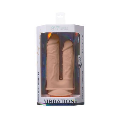 Подвійний фалоімітатор з вібрацією SilexD Double Gusto Vibro Flesh (Model 1 size 8" & 7") + LRS, діаметр 4,5 см та 3,7 см SO8209 фото Купити Подвійний фалоімітатор з вібрацією SilexD Double Gusto Vibro Flesh (Model 1 size 8" & 7") + LRS, діаметр 4,5 см та 3,7 см  SILEXD (Іспанія) 3 603 грн