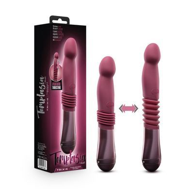 Пульсатор для точки G Blush Temptasia &ndash; Trixie Thrusting Dildo &ndash; Wine Red, 3 швидкості SO8835 фото Купити Пульсатор для точки G Blush Temptasia &ndash; Trixie Thrusting Dildo &ndash; Wine Red, 3 швидкості  Blush  4 342 грн